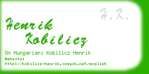 henrik kobilicz business card